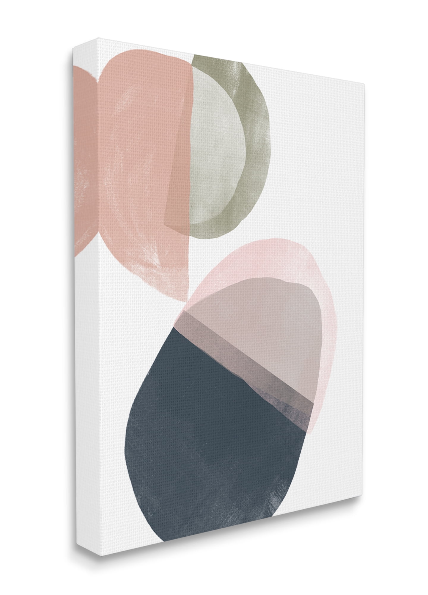 Stupell Industries Asymmetrical Capsule Abstraction Blue Green Pink Canvas Wall Art, 16 x 20, Design by June Erica Vess