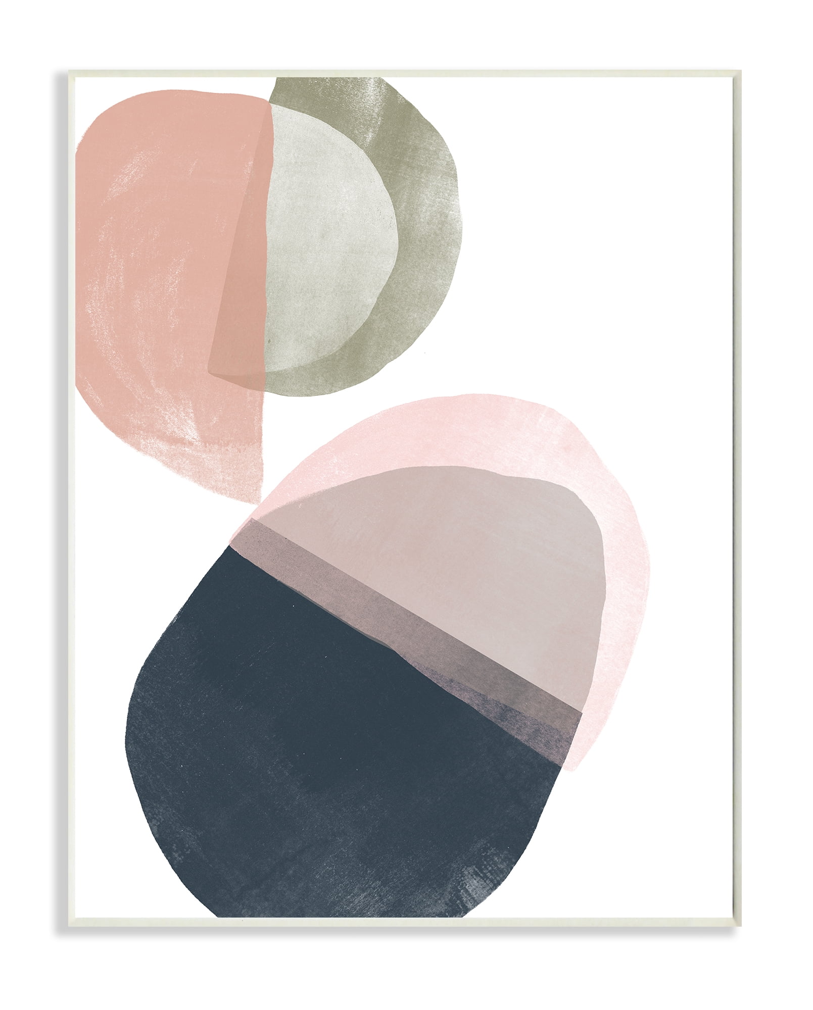 Stupell Industries Asymmetrical Capsule Abstraction Blue Green Pink Wall Plaque, 10 x 15, Design by June Erica Vess