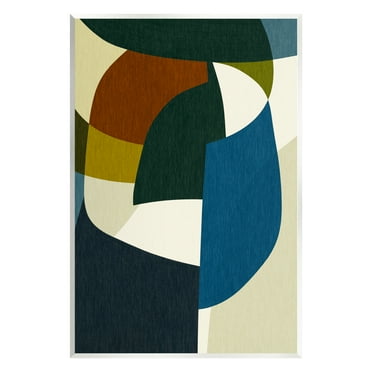 Stupell Industries Asymmetrical Geometric Shapes Abstract Painting Unframed Art Print Wall Art, 10 x 15