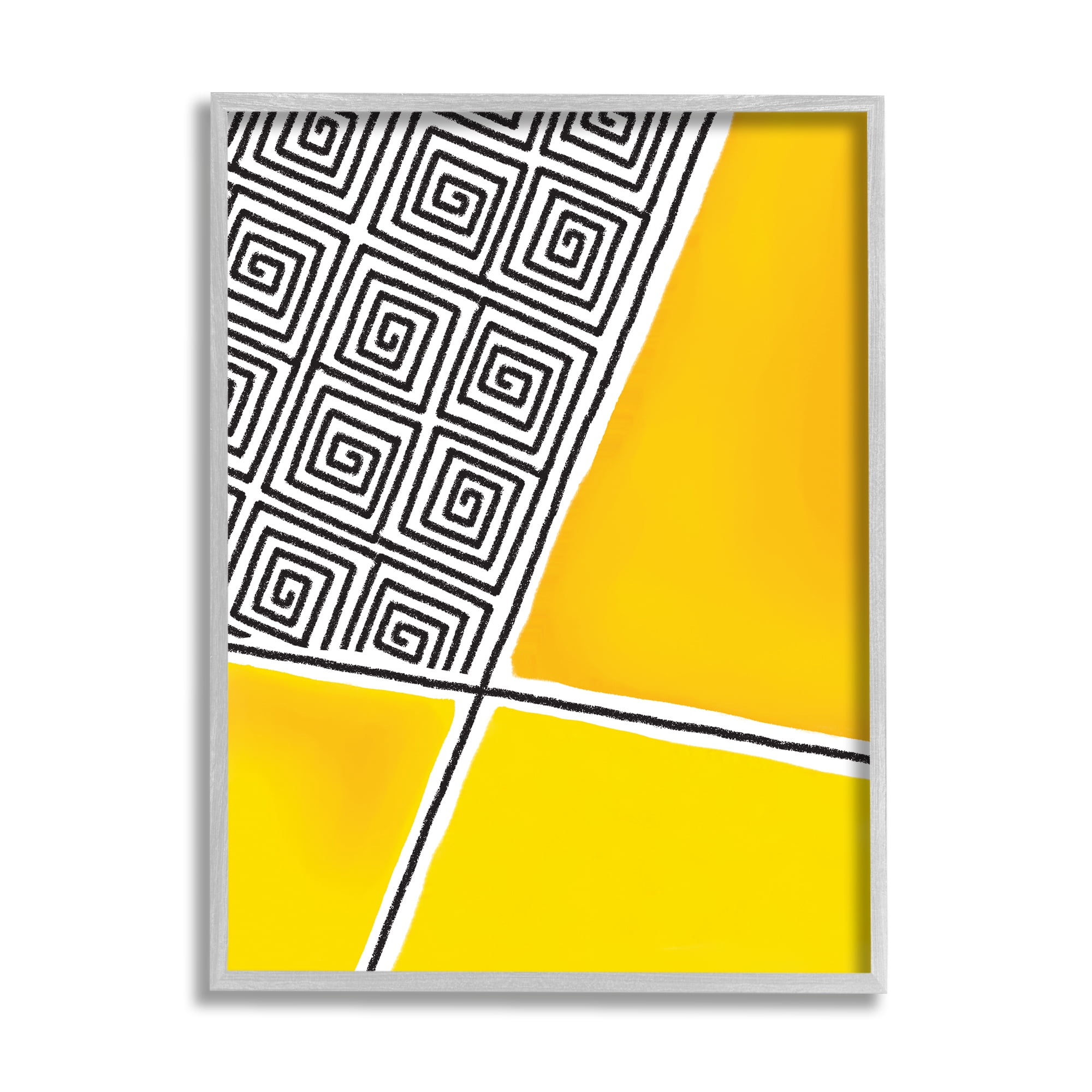 Stupell Industries Asymmetrical Geometrical Yellow Squares Abstract Lines, 11 x 14, Designed by Darlene Seale