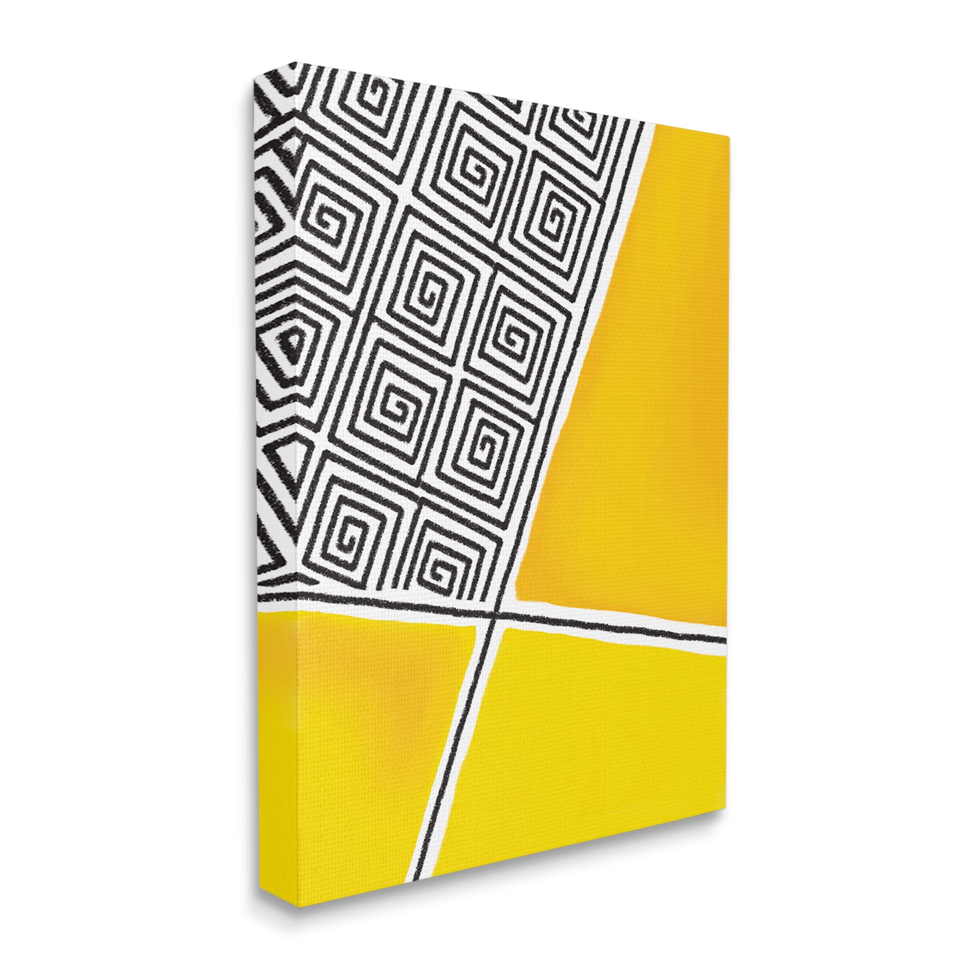 Stupell Industries Asymmetrical Geometrical Yellow Squares Abstract Lines, 16 x 20, Designed by Darlene Seale