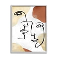 thumbnail image 1 of Stupell Industries Asymmetrical Linework Portraits Abstract Organic Shapes Black Framed, 11 x 14, Design by Ziwei Li, 1 of 5