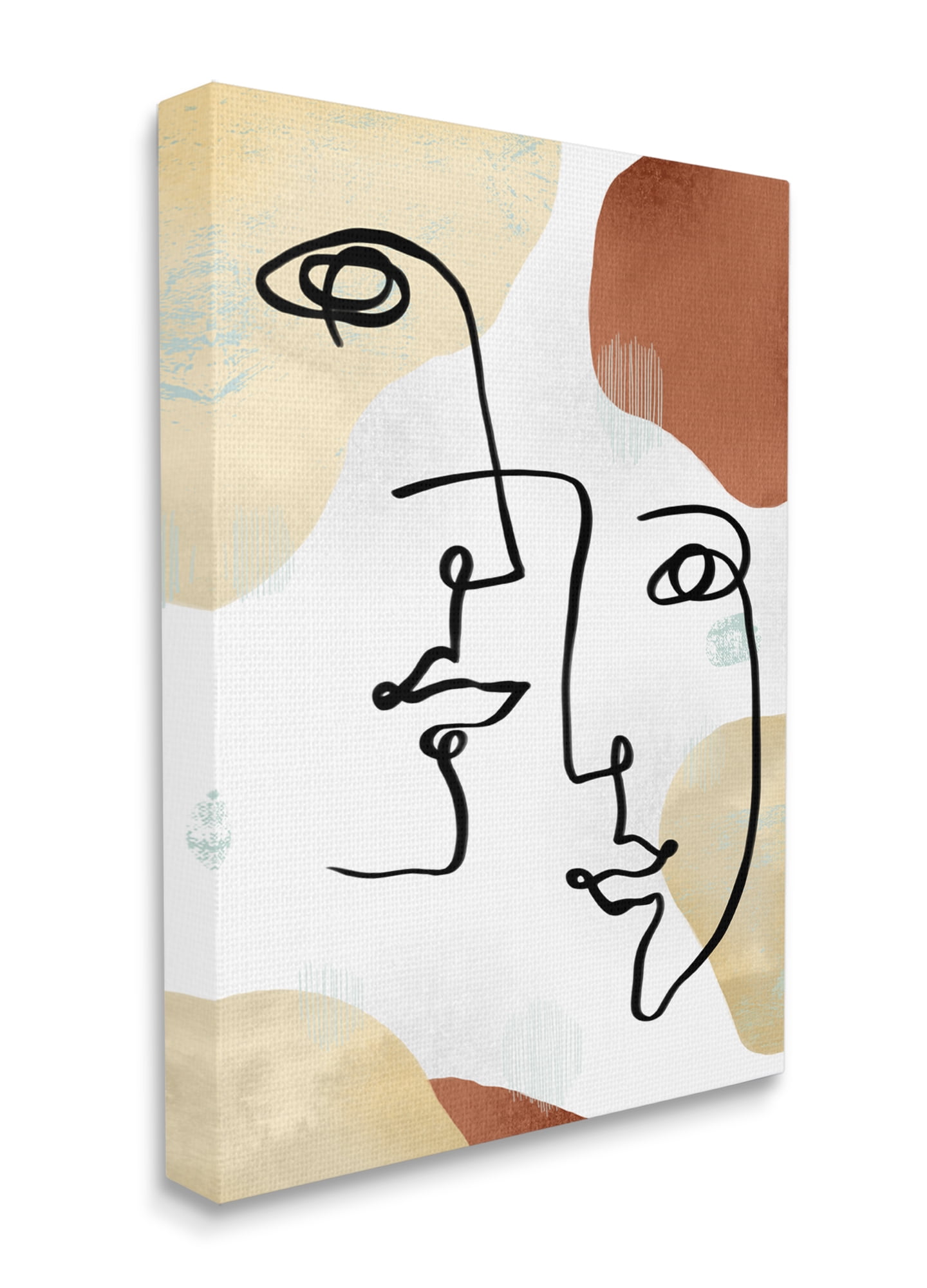 Stupell Industries Asymmetrical Linework Portraits Abstract Organic Shapes Canvas Wall Art, 36 x 48, Design by Ziwei Li
