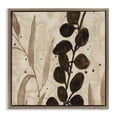 thumbnail image 1 of Stupell Industries Bohemian Asymmetrical Natural Leaves Brown Floating Frame Canvas Art, 25 x 25, by Krinlox, 1 of 7