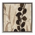 thumbnail image 1 of Stupell Industries Asymmetrical Natural Leaves Floral Painting Gray Floater Framed Canvas Art Print Wall Art, 25 x 25, 1 of 9
