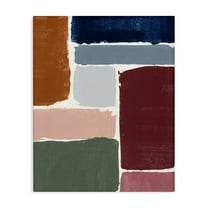 Stupell Industries Asymmetrical Shapes Pattern Abstract Painting Gallery Wrapped Canvas Art Print Wall Art, 16 x 20