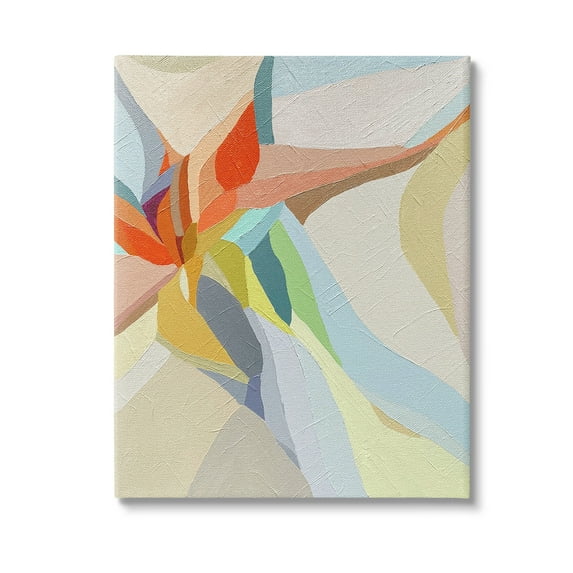 Stupell Industries Asymmetrical Soft Shapes Abstract Painting Gallery Wrapped Canvas Art Print Wall Art, 36 x 48