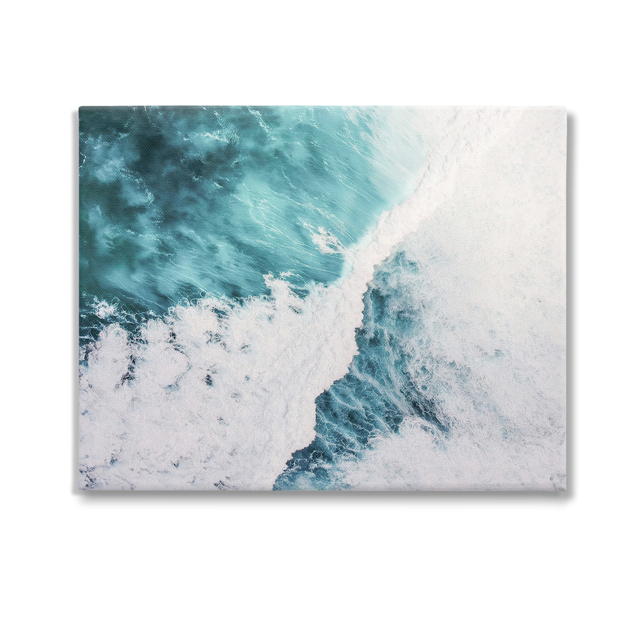 Stupell Industries Asymmetrical Splashing Waves Landscape Photography Gallery Wrapped Canvas Art Print Wall Art, 30 x 24