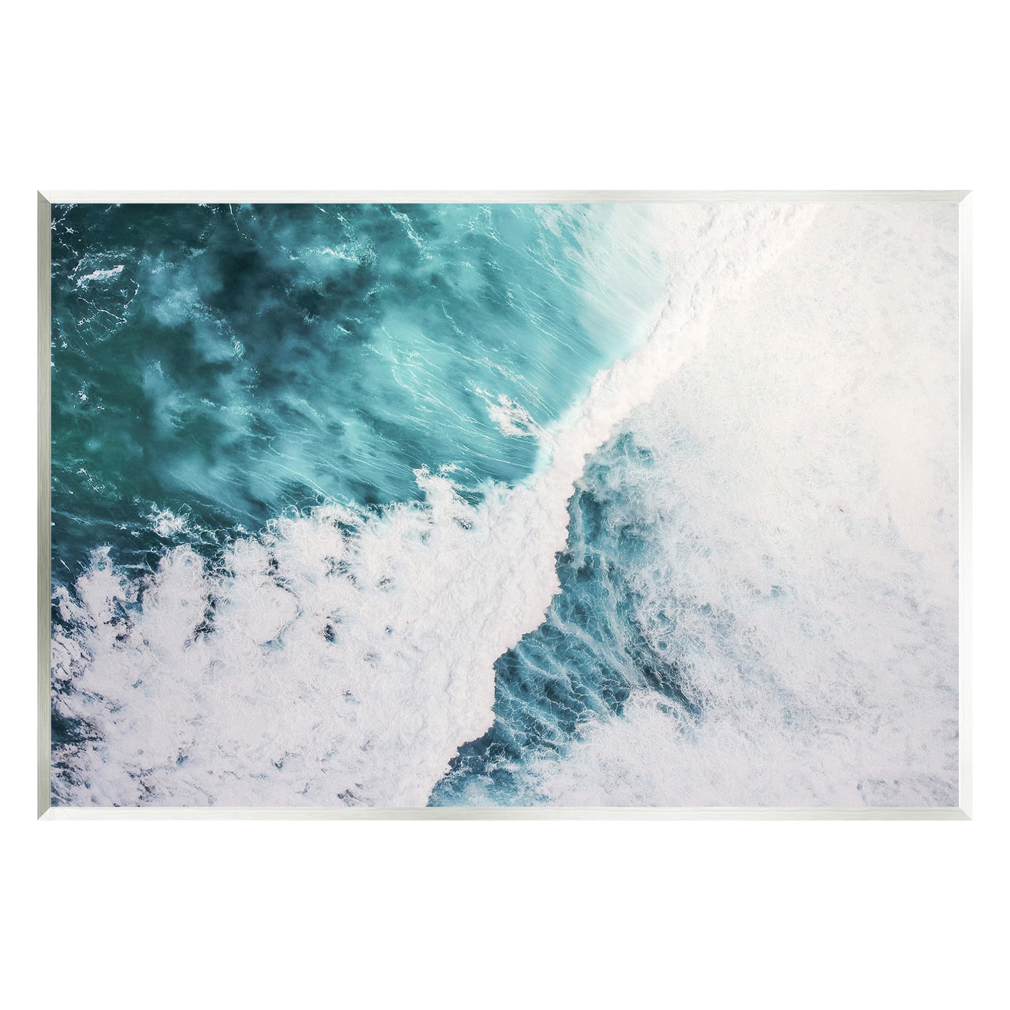 Stupell Industries Asymmetrical Splashing Waves Landscape Photography Unframed Art Print Wall Art, 19 x 13