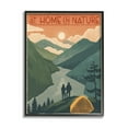thumbnail image 1 of Stupell Industries At Home In Nature Phrase Camping Tent Mountains Inspirational Painting Black Framed Art Print Wall Art, 16 x 20, 1 of 1