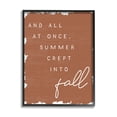 thumbnail image 1 of Stupell Industries At Once Summer Into Fall Phrase Orange Pattern Graphic Art Black Framed Art Print Wall Art, 11x14, by Daphne Polselli, 1 of 5