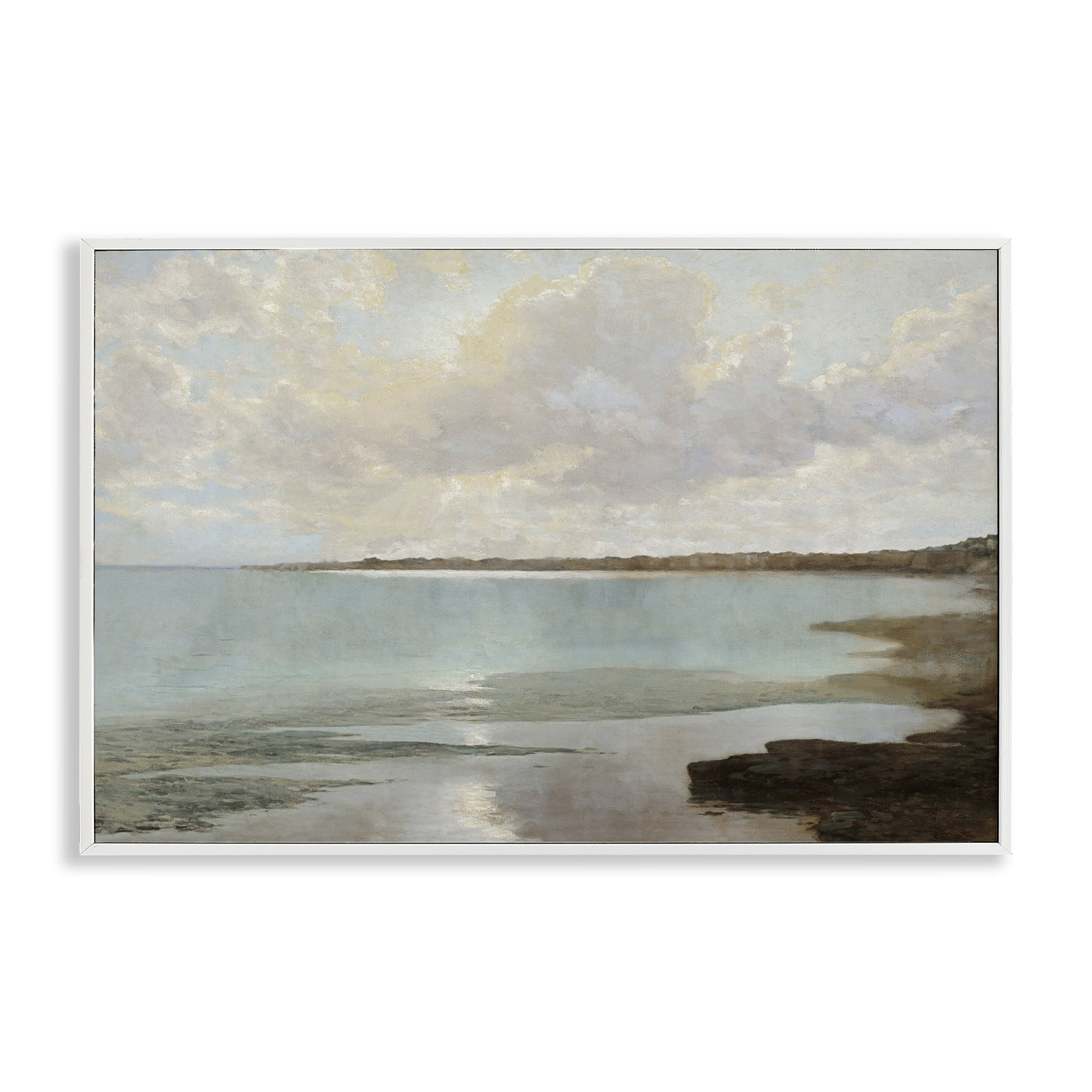 Stupell Industries At The Shore Horizon White Framed Giclee Art, design by Christy McKee