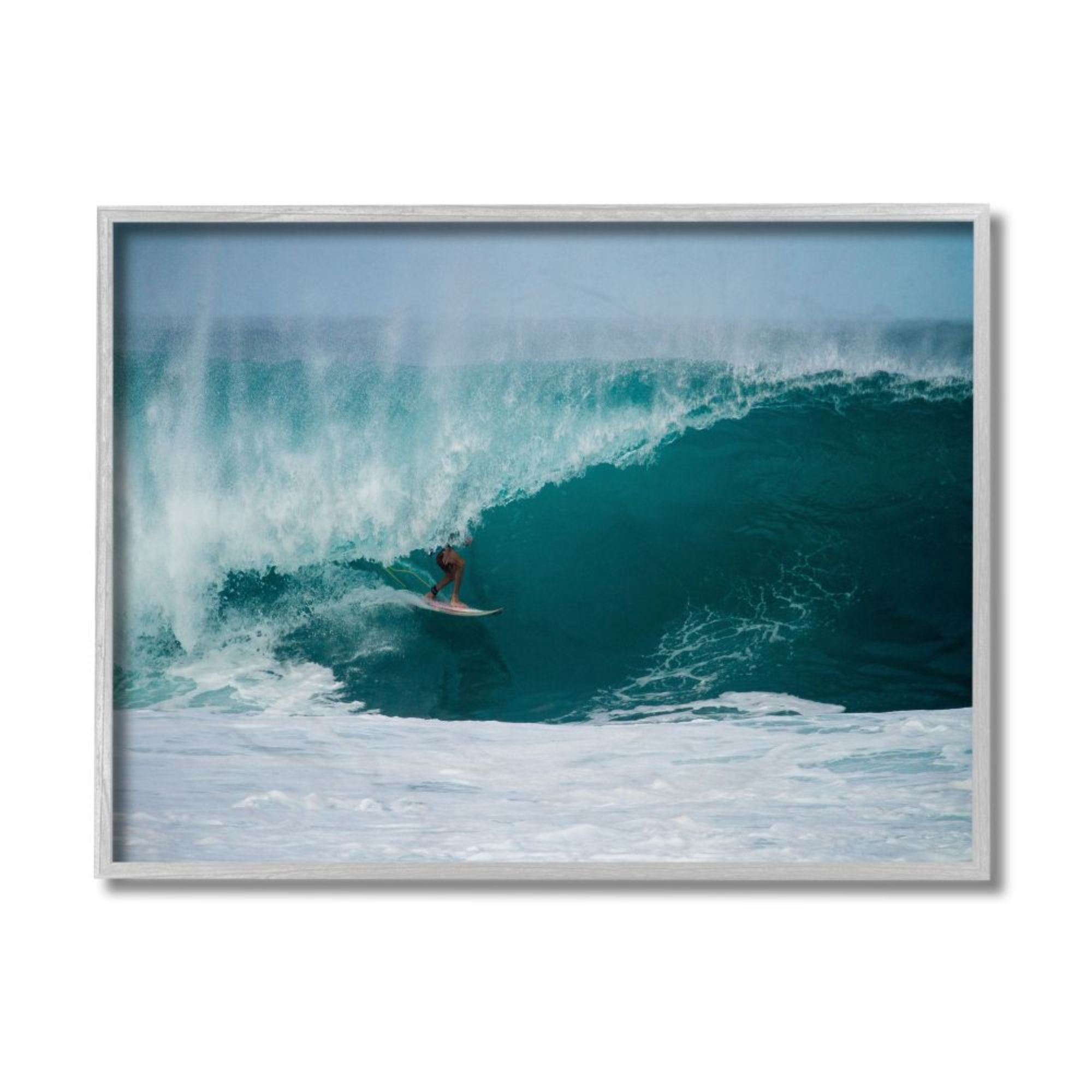 Stupell Industries Athlete Surfing Large Beach Tubular Wave Design by Unsplash