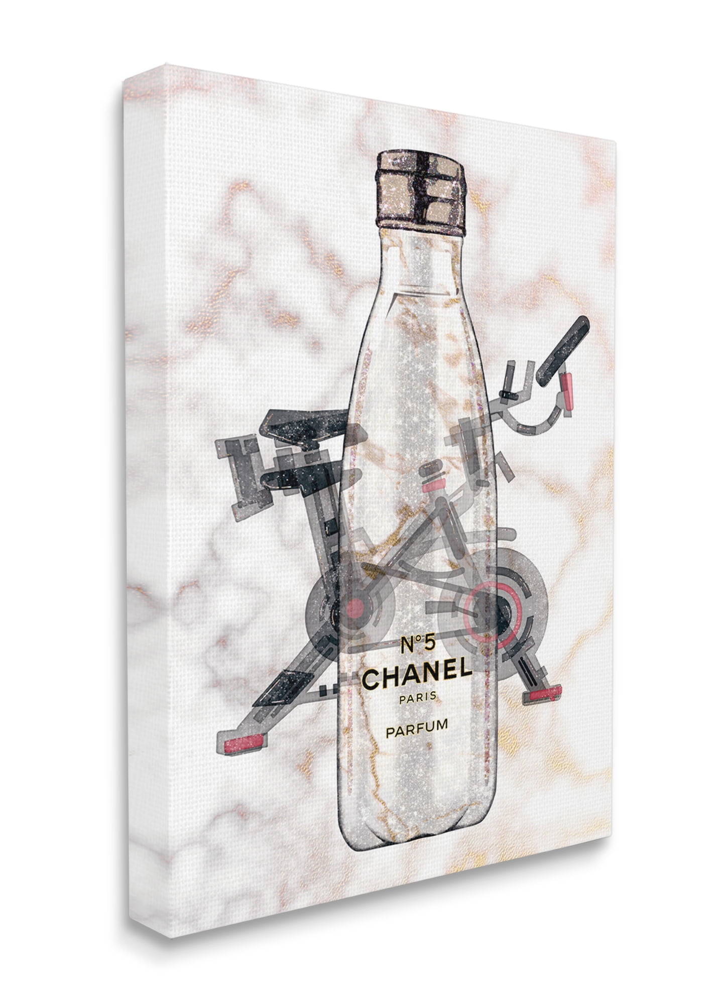 Stupell Industries Athletic Fashion Sports Bottle Exercise Bike Detail Canvas Wall Art, 16 x 20, Design by Ziwei Li