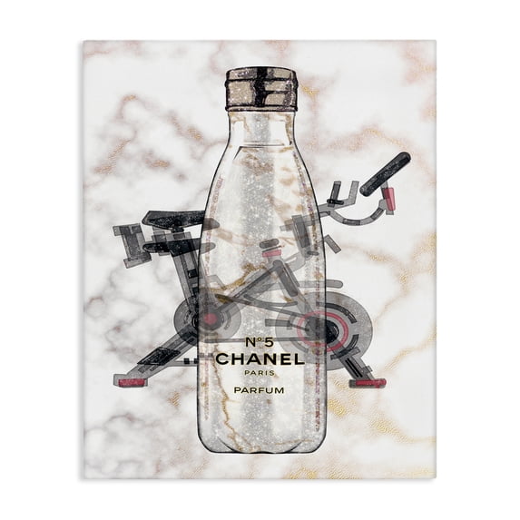 Stupell Industries Eclectic Athletic Fashion Sports Bottle Exercise Bike Detail Canvas Art, 36 x 48, by Ziwei Li