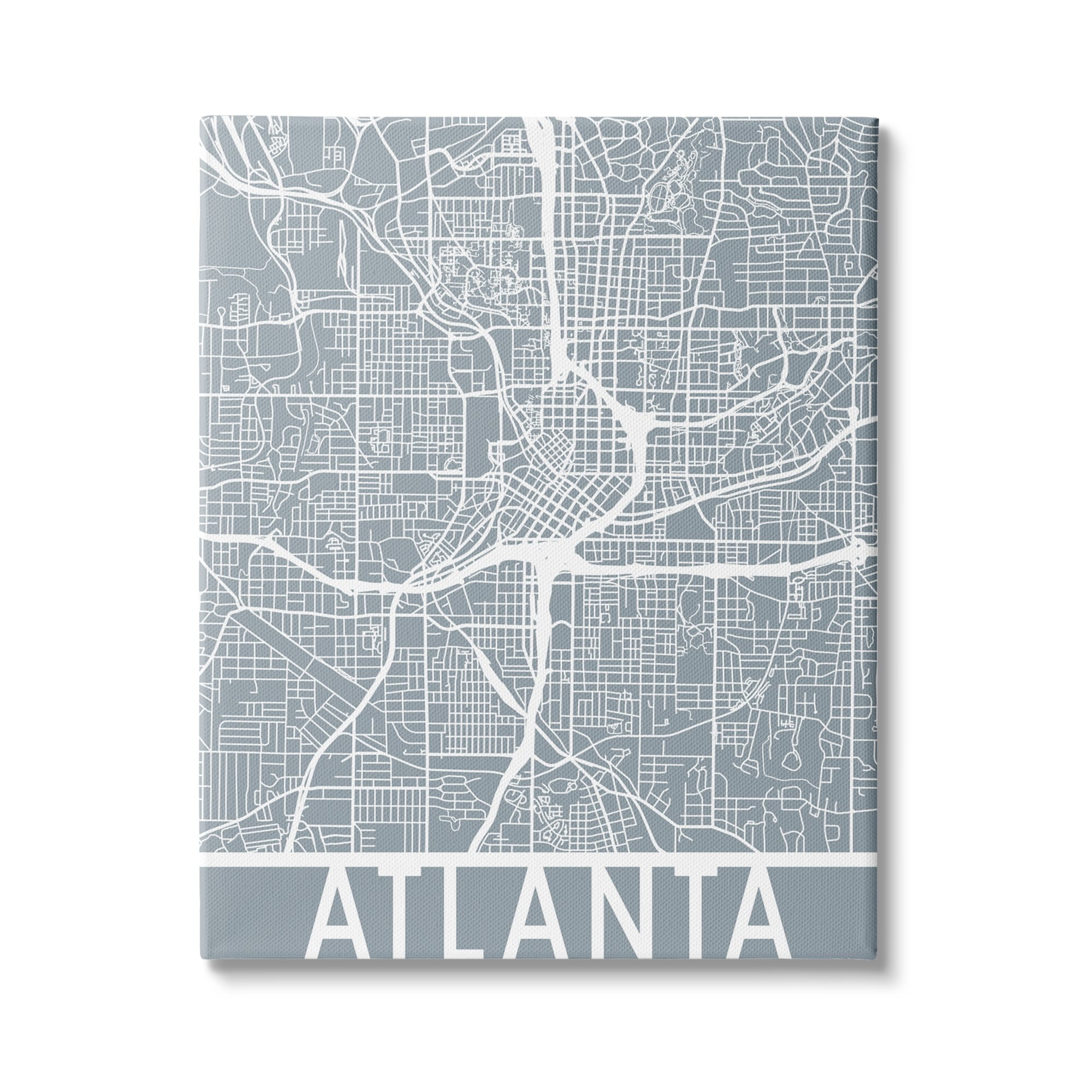 Stupell Industries Atlanta Georgia City Street Grid Geometric Transportation Lines, 30 x 40, Design by Daphne Polselli