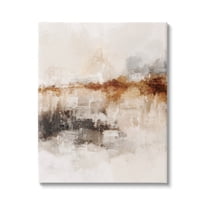 Stupell Industries Atmospheric Brown & Beige Abstract Painting Gallery Wrapped Canvas Print Wall Art, 16 x 20