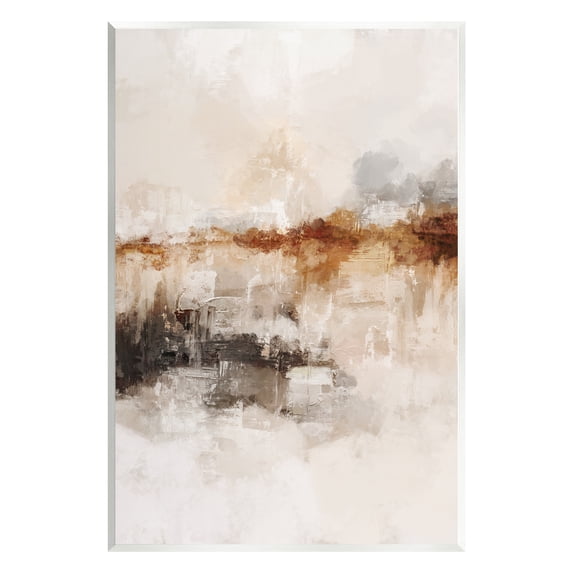 Stupell Industries Atmospheric Brown & Beige Abstract Painting Unframed Art Print Wall Art, 13 x 19