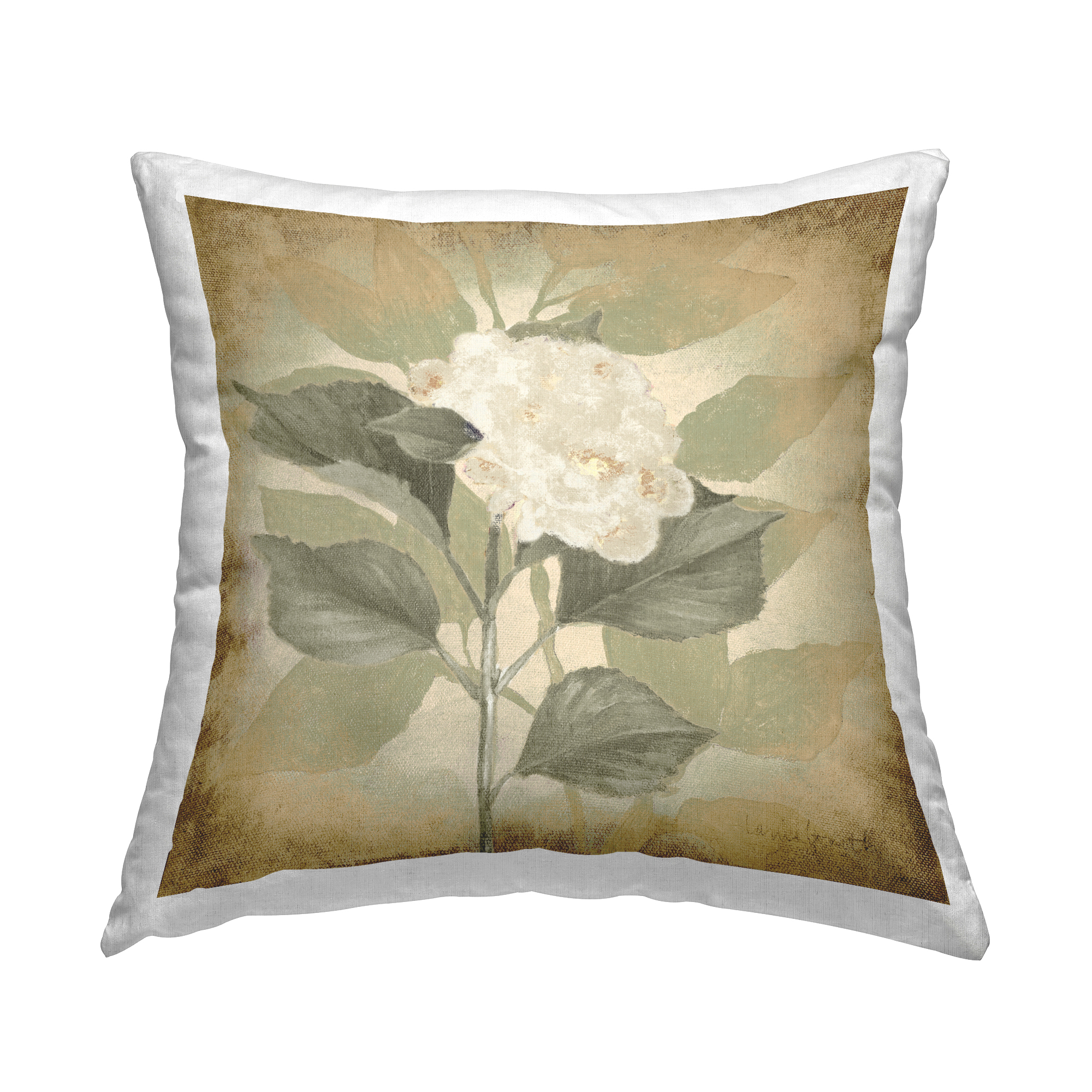Stupell Industries Aubergine Hydrangea Impression Decorative Printed Throw Pillow Design by Lanie Loreth.