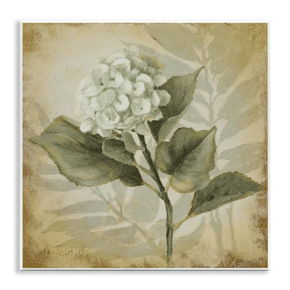 Stupell Industries Aubergine Hydrangea Impression Plants & Flowers Painting Unframed Art Print Wall Art, 12 x 12