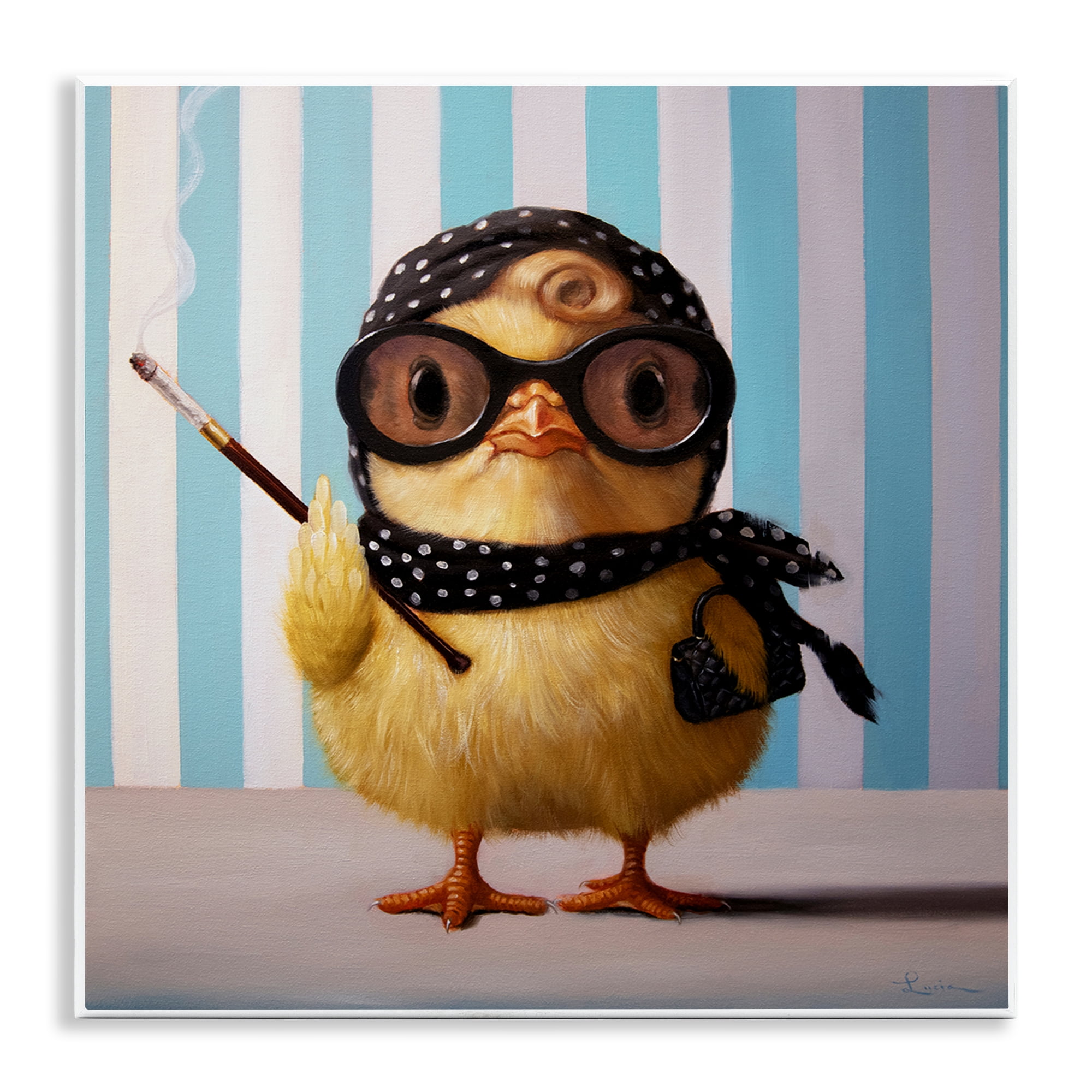 Stupell Industries Audrey Henburn Famous Chick Wall Plaque Art, design by Lucia Heffernan