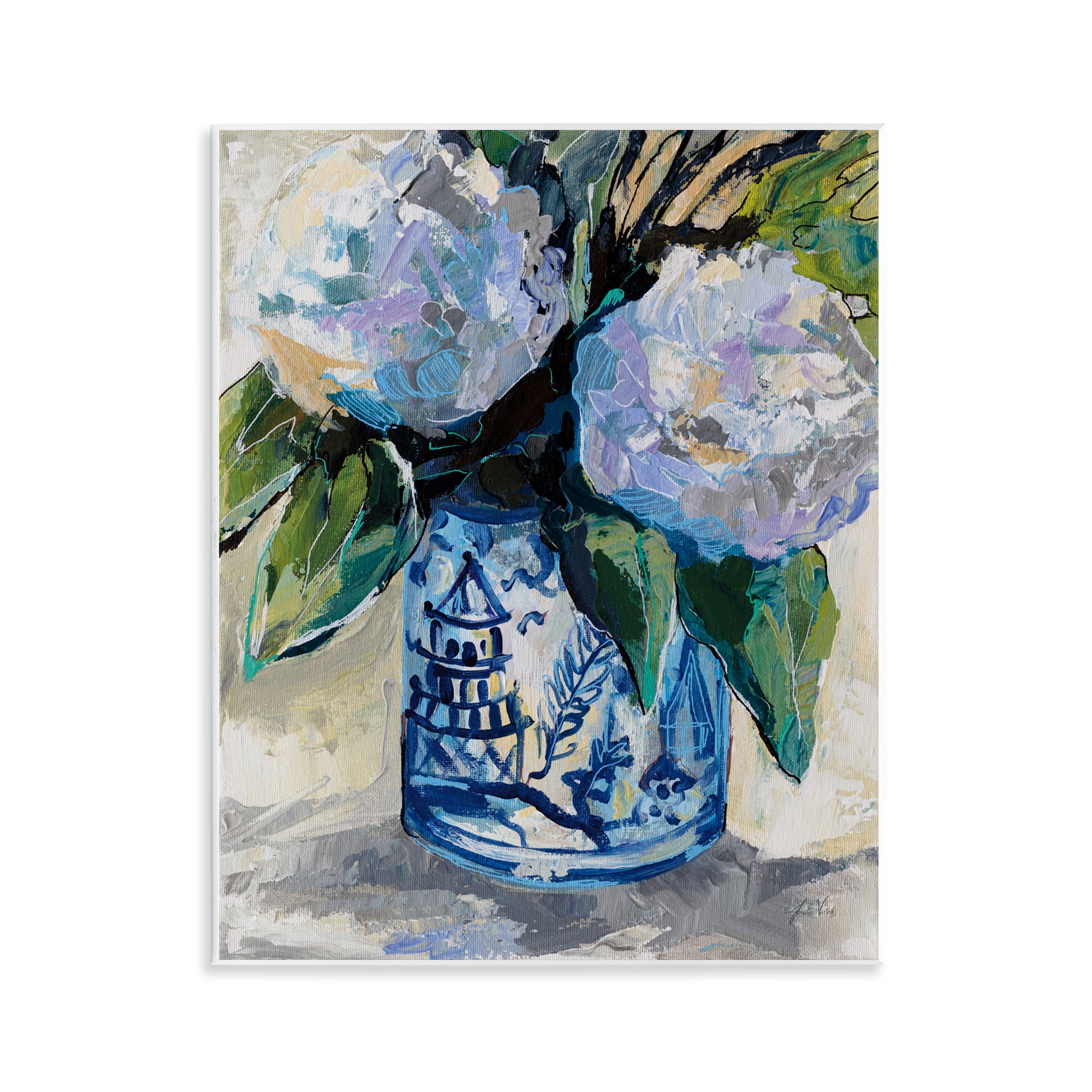 Stupell Industries August Blooming Bouquet Plants & Flowers Painting Unframed Art Print Wall Art, 11 x 14