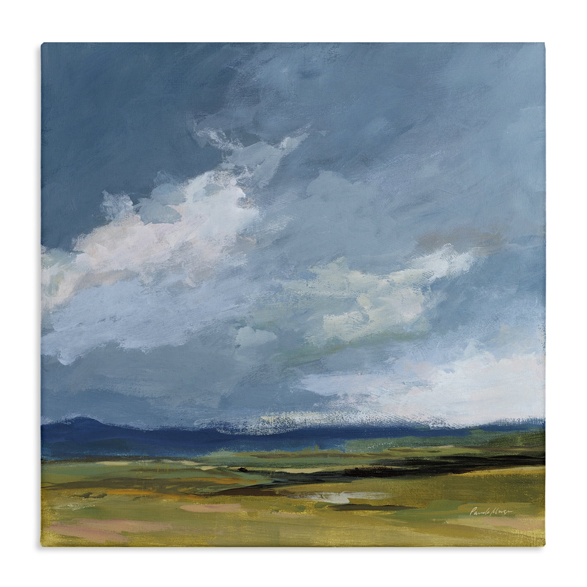 Stupell Industries August Storm Landscape Landscape Painting Gallery Wrapped Canvas Art Print Wall Art, 36 x 36