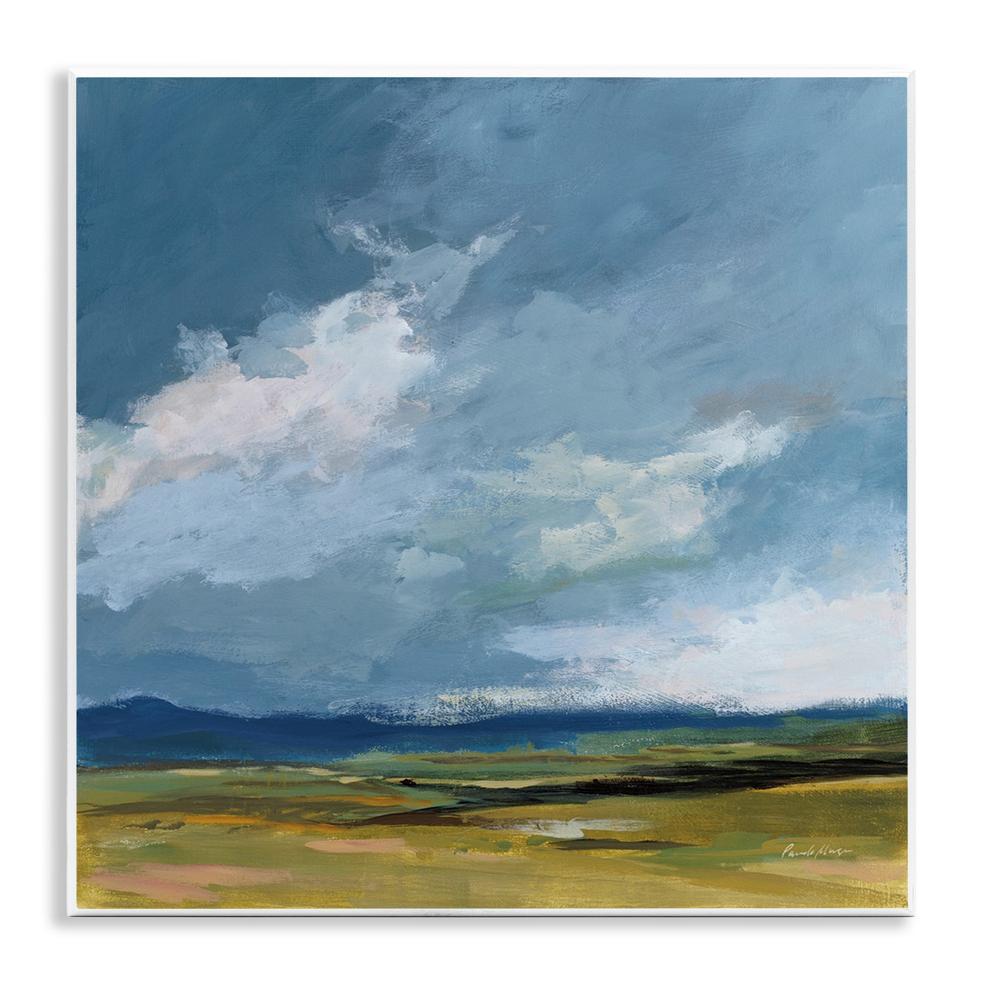Stupell Industries August Storm Landscape Landscape Painting Unframed Art Print Wall Art, 12 x 12
