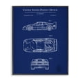 thumbnail image 1 of Stupell Industries Automobile Car Blueprint Transportation Painting Black Framed Art Print Wall Art, 11 x 14, 1 of 10
