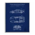 Stupell Industries Automobile Car Blueprint Transportation Painting