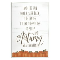 Stupell Industries Autumn Awakened Phrase Inspirational Painting Unframed Art Print Wall Art, 10 x 15