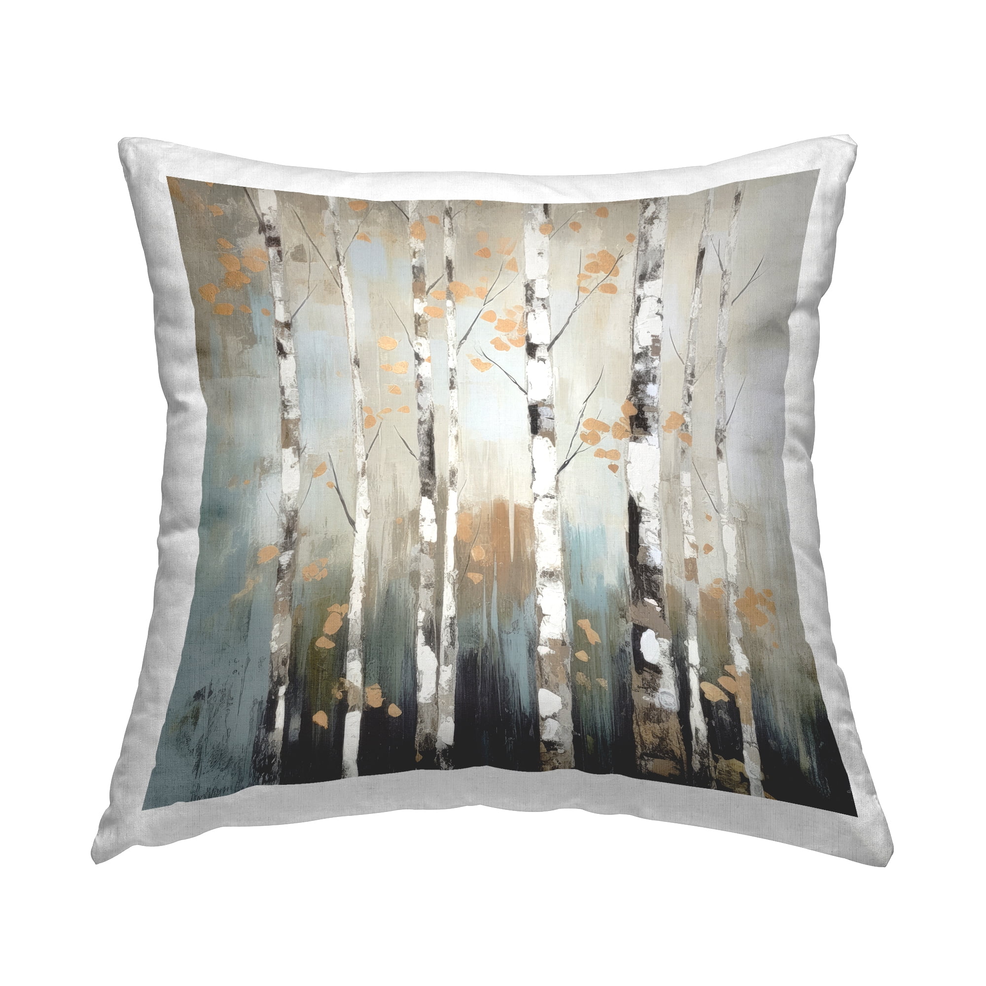 Stupell Industries Autumn Birch Impressions Decorative Printed Throw Pillow Design by Irena Orlov.