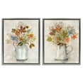 thumbnail image 1 of Autumn Bouquets Country Jugs Gray 2pc Floating Frame Art Set 2, 17 x 21, Made In USA, 1 of 7