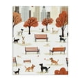 thumbnail image 1 of Stupell Industries Autumn City Park Dogs Animals Painting Wrapped Canvas Canvas Art Print Wall Art, 24 x 30, 1 of 7