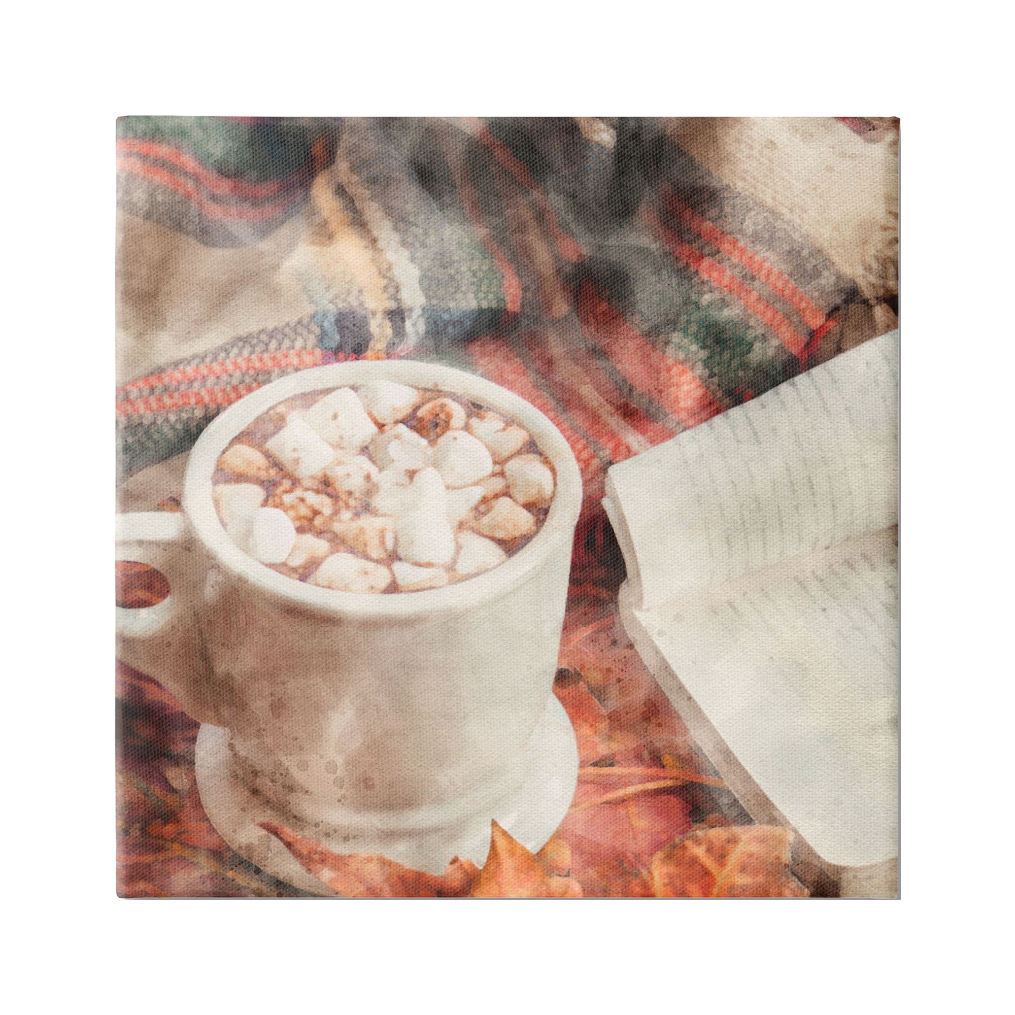 Stupell Industries Autumn Cocoa & Book Holiday Painting Gallery Wrapped Canvas Print Wall Art, 24 x 24