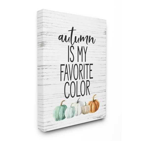 Stupell Industries Autumn Color Fall Seasonal Word DesignCanvas Wall Art By Artist Lettered and Lined