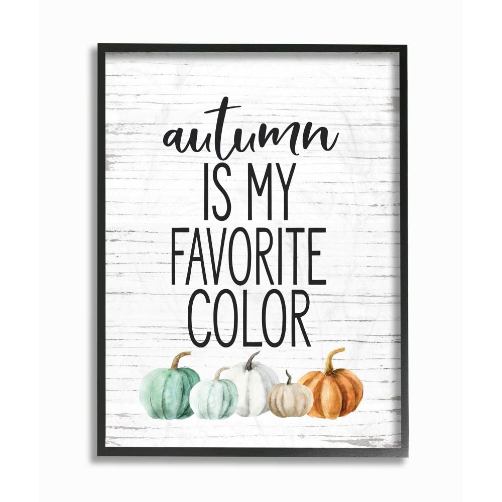 Stupell Industries Autumn Color Fall Seasonal Word DesignFramed Wall Art By Artist Lettered and Lined