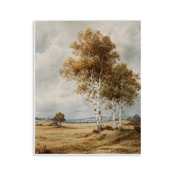 Stupell Industries Autumn Countryside Birch Wall Plaque Art, design by LSR Design Studio