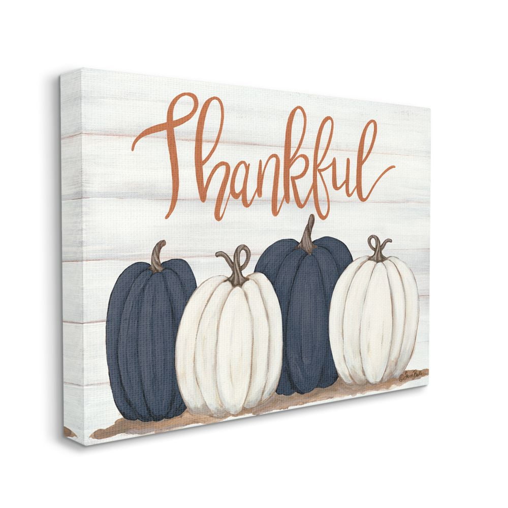Stupell Industries Autumn Farm Pumpkin Harvest with Thankful Phrase Designed by Sarah Baker