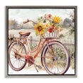 thumbnail image 1 of Stupell Industries Cottage Autumn Floral Bicycle Gray Floating Frame Canvas Art, 25 x 25, by Nicole DeCamp, 1 of 8