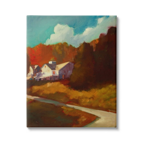 Stupell Industries Autumn Foliage Landscape Nature Painting Gallery Wrapped Canvas Print Wall Art, 16 x 20