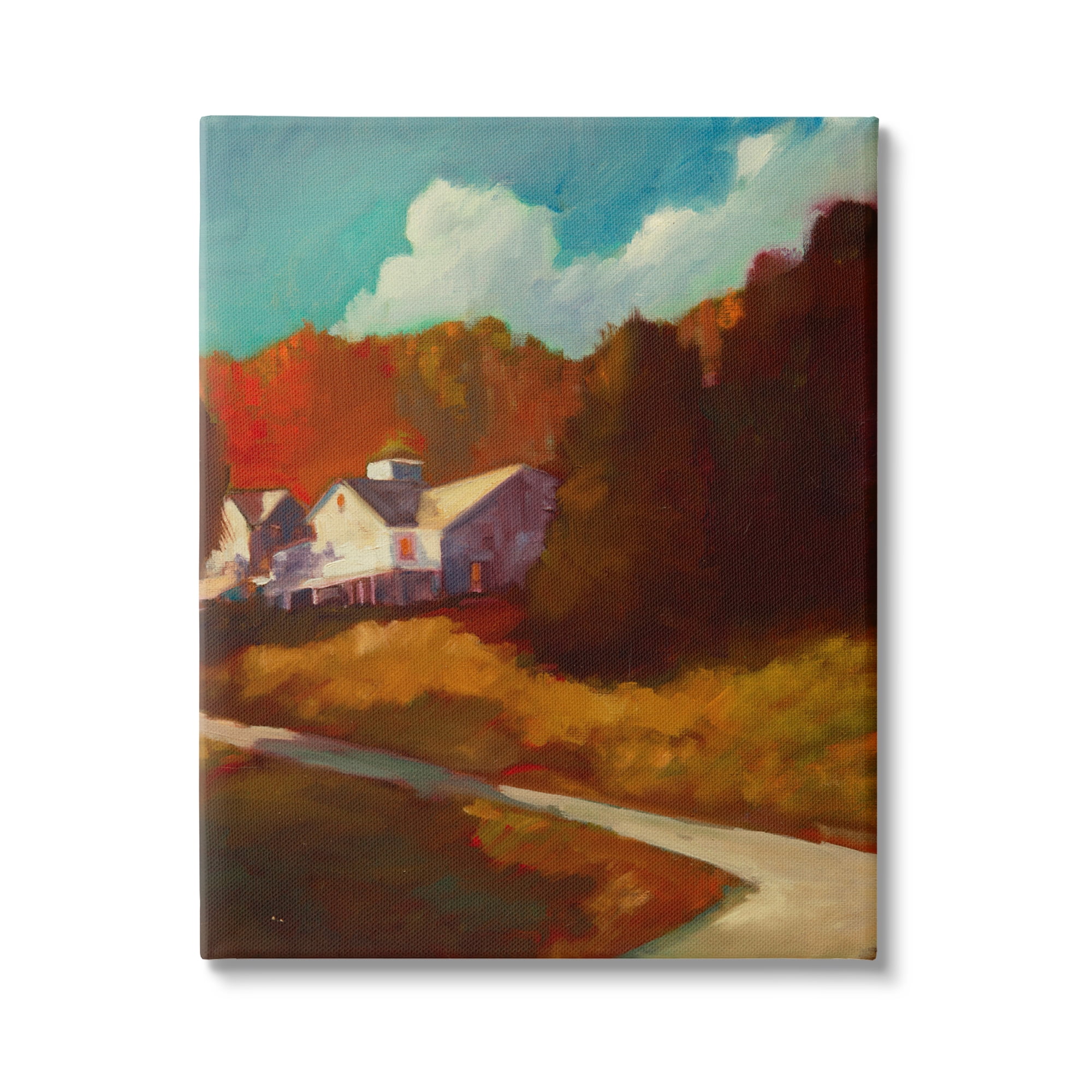 Stupell Industries Autumn Foliage Landscape Nature Painting Gallery Wrapped Canvas Print Wall Art, 24 x 30