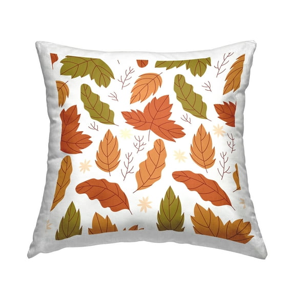 Stupell Industries Autumn Foliage Leaves Nature Botanical Pattern Design by Daphne Polselli Throw Pillow