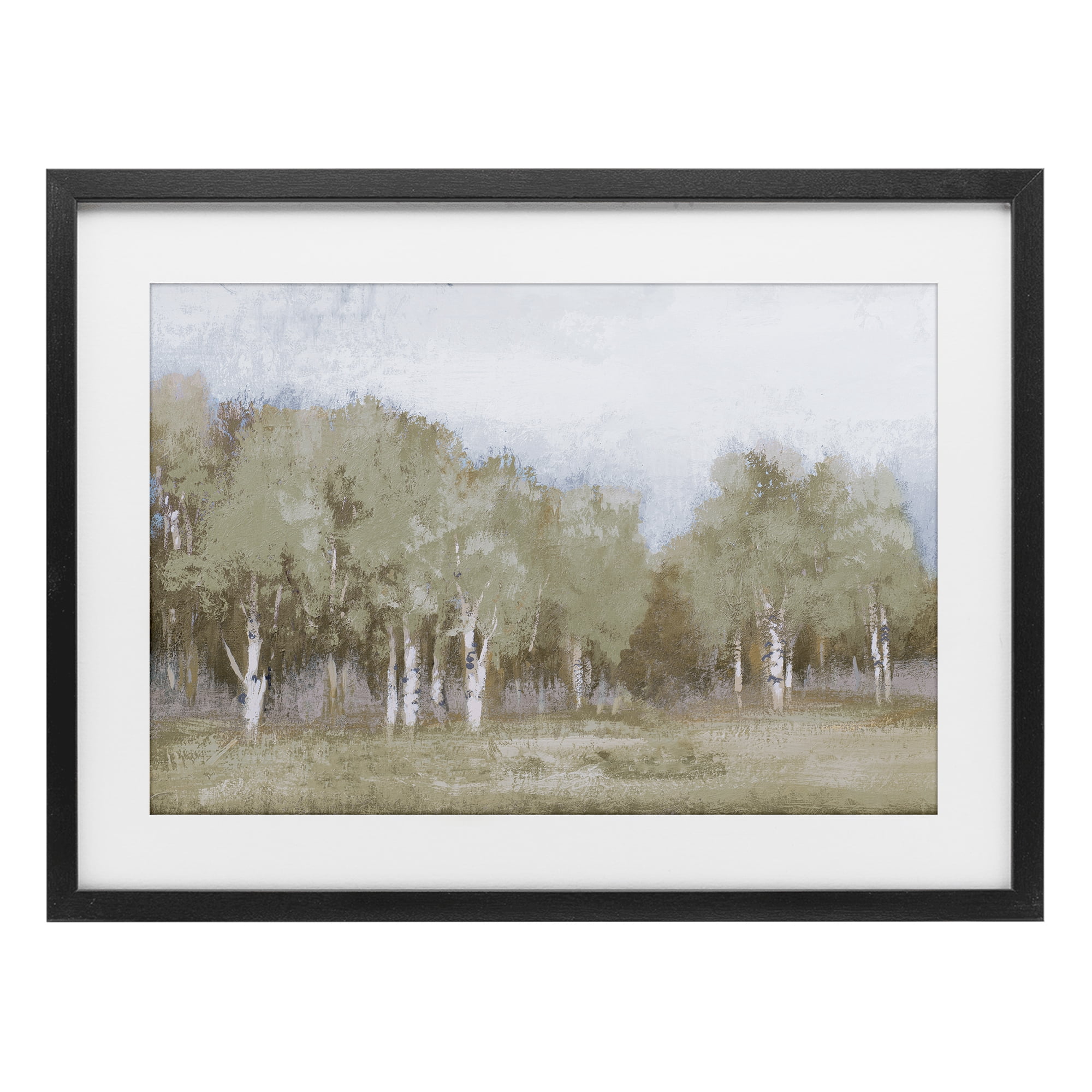 Stupell Industries Autumn Greens Tranquil Trees Black Framed Print Under Glass, design by Michael Marcon