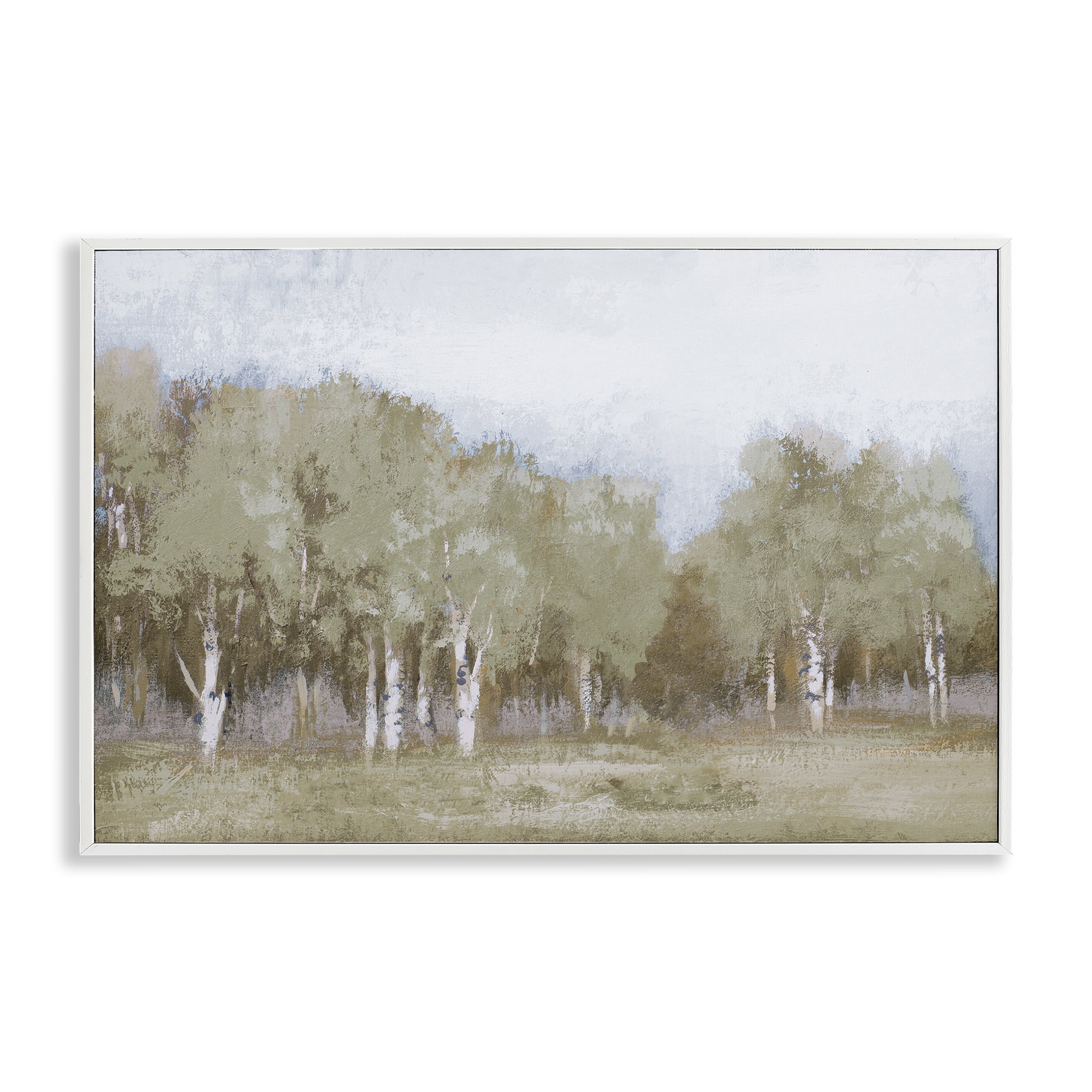 Stupell Industries Autumn Greens Tranquil Trees White Framed Giclee Art, design by Michael Marcon