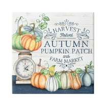 Stupell Industries Autumn Harvest Festival Holiday Painting Gallery Wrapped Canvas Print Wall Art, 17 x 17