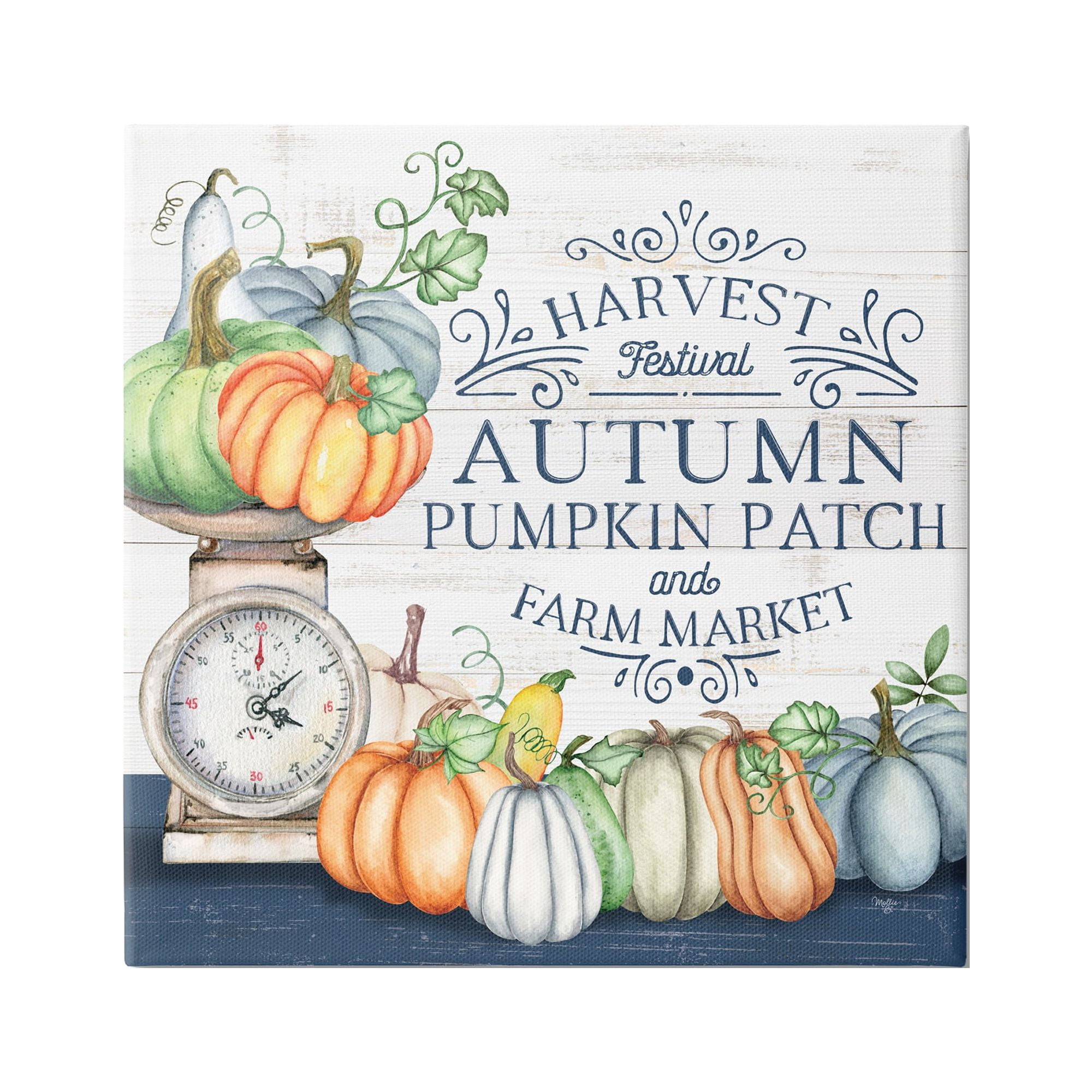 Stupell Industries Autumn Harvest Festival Holiday Painting Gallery Wrapped Canvas Print Wall Art, 30 x 30