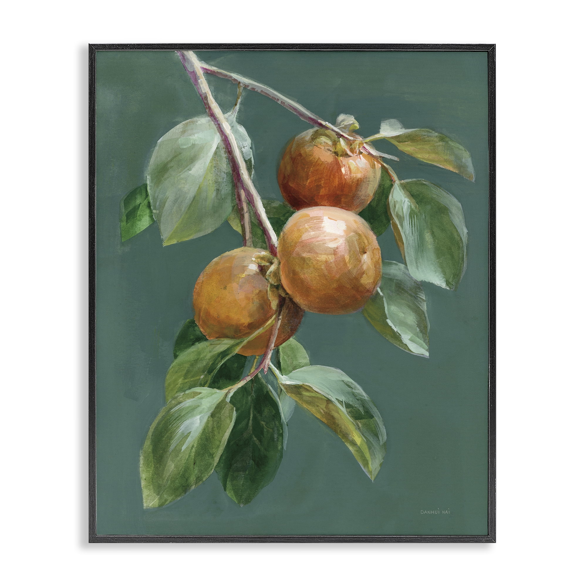 Stupell Industries Autumn Harvest Fruits Food & Beverage Painting Black Framed Art Print Wall Art, 16 x 20