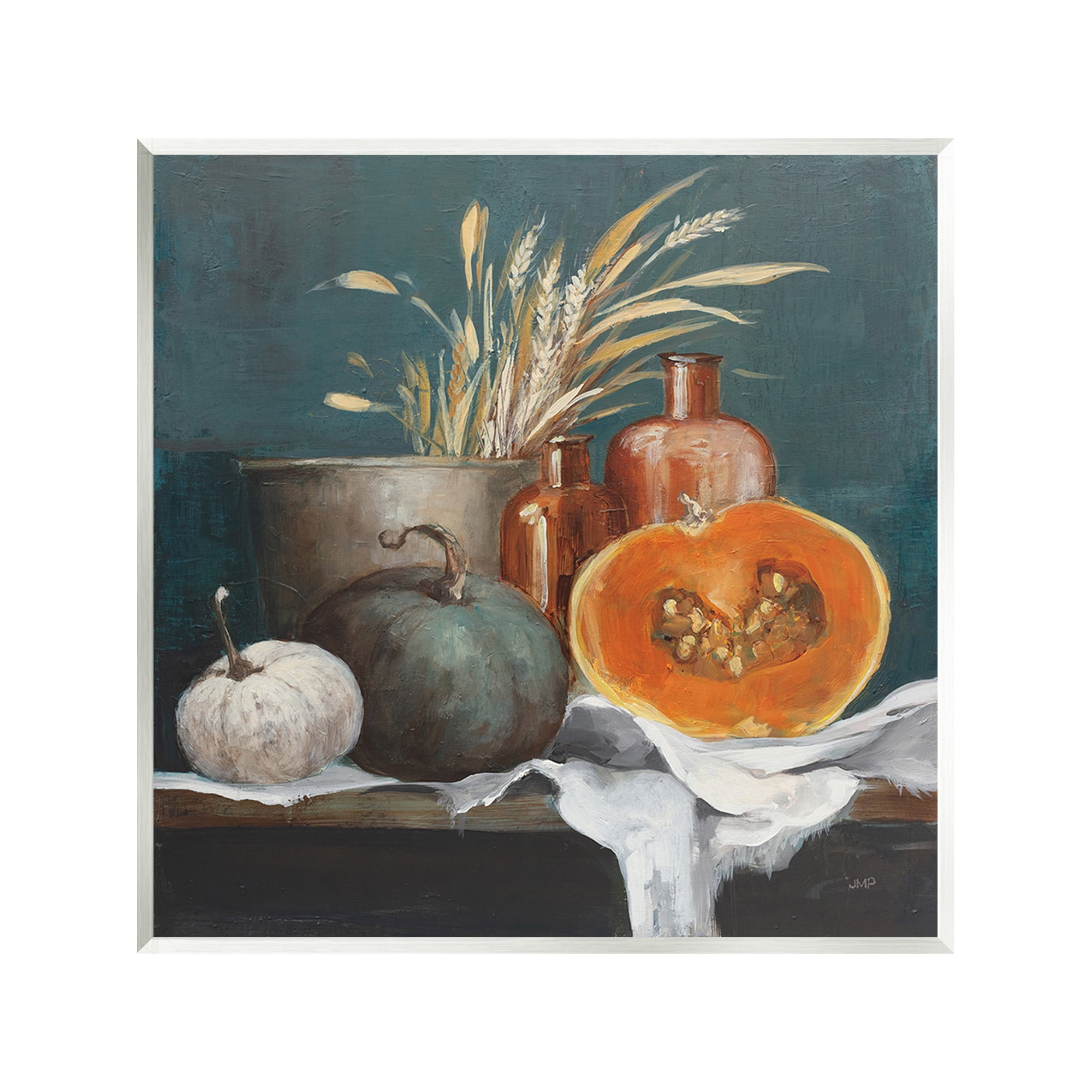 Stupell Industries Autumn Harvest Still Life Botanical & Floral Painting Unframed Art Print Wall Art, 12 x 12