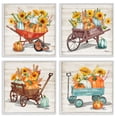 thumbnail image 1 of Stupell Industries Autumn Harvest Wagons Botanical & Floral Painting White Framed Art Prints Wall Art, 17 x 17, Set of 4, 1 of 10